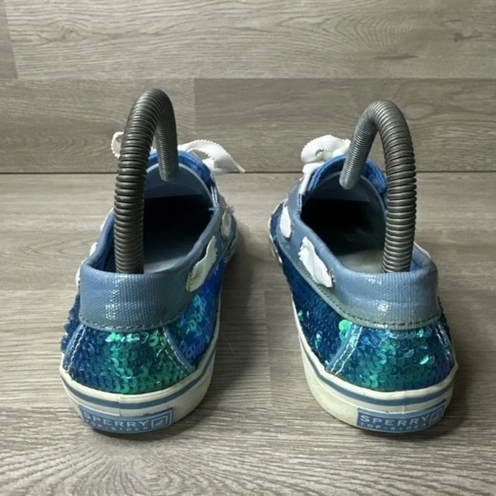 Sperry Top Sider Bahama Blue‎ Sequin Boat Shoes in Women's Size 6.5 M